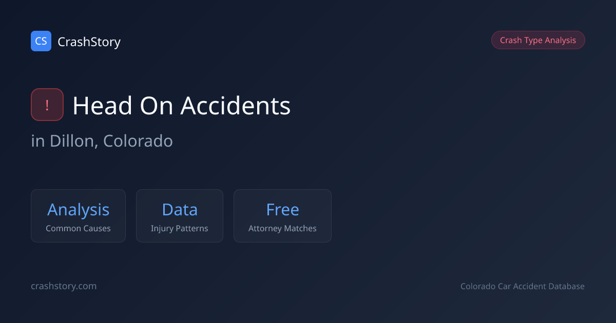 Head-On Collisions in Dillon, CO | Reports, Causes & Attorney Help ...