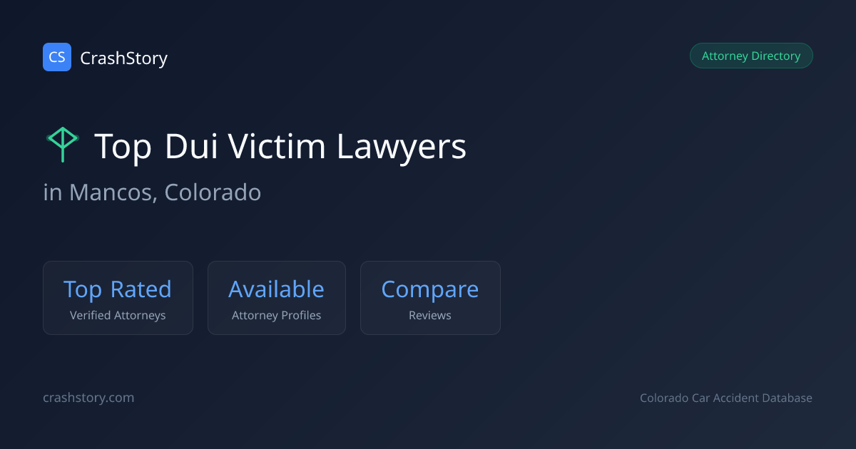 Best DUI Victim Lawyers in Mancos, CO (2026) | Ranked by Data | CrashStory